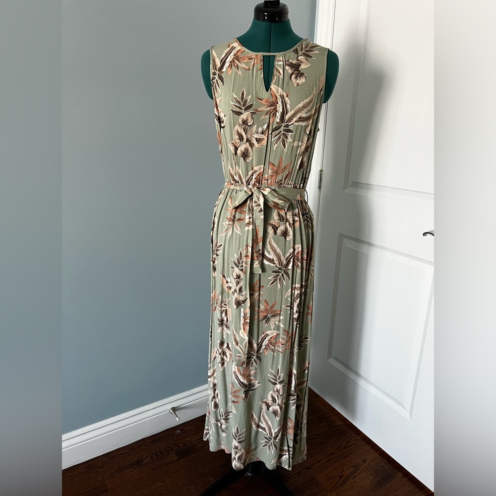 Floral Green Maxi Dress